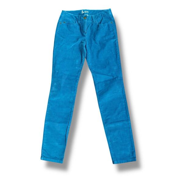 Boden Size 2 Petite Blue Cotton Corduroy Ankle Pants Preppy Classic - Picture 1 of 5